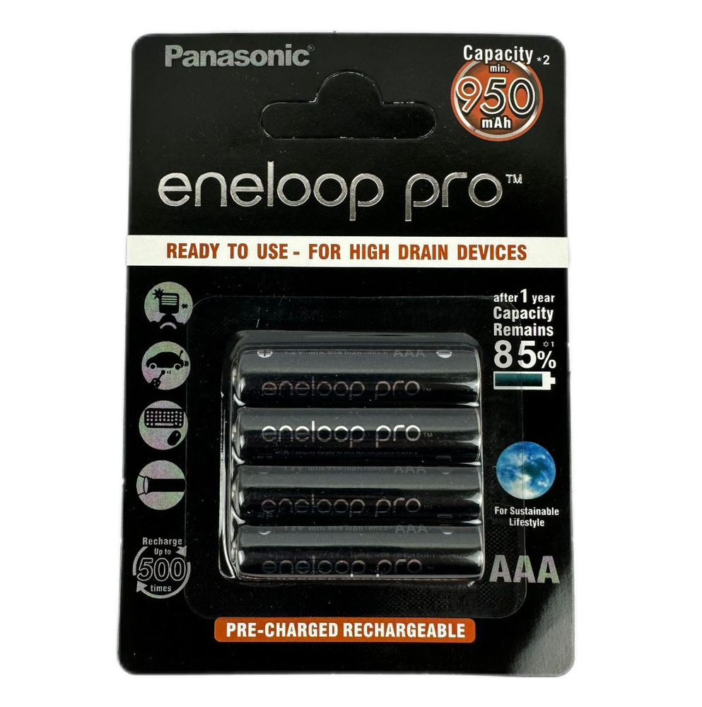 Аккумулятор Panasonic Eneloop Pro Aaa 930mah Bk 4hcde 4be 4 шт