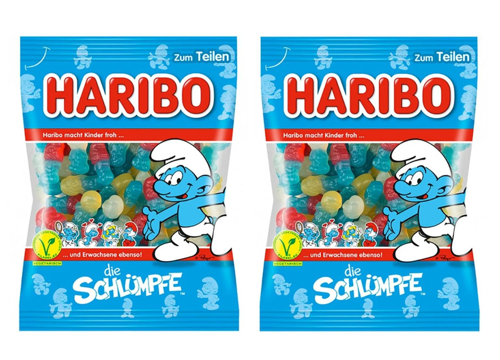 Мармелад Haribo Die Schlumpfe / Смурфики, 2 шт по 175гр #1