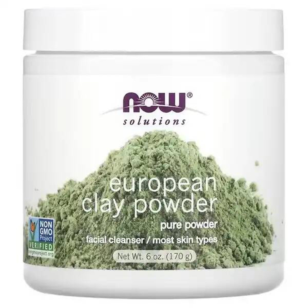 Очищающее средство для лица European Clay Powder NOW Foods, Solutions, европейский глиняный порошок, #1