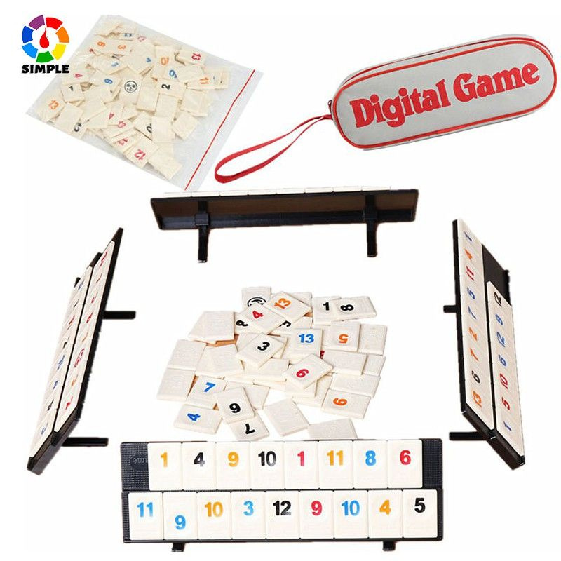 Traveling Portable Rummikub Israel Mahjong Digital Board Game