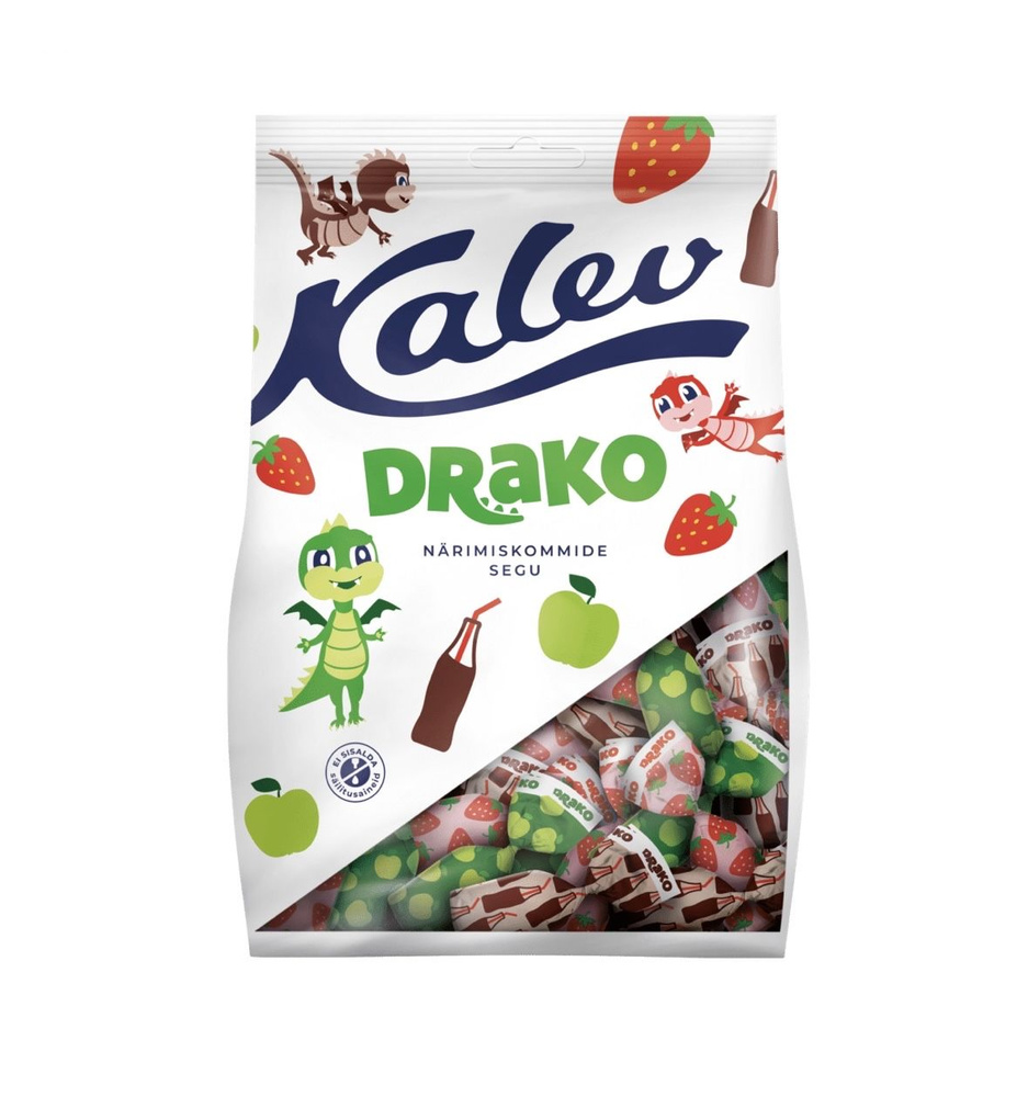 Жевательные конфеты Kalev Drako Mix 420г (Эстония) #1
