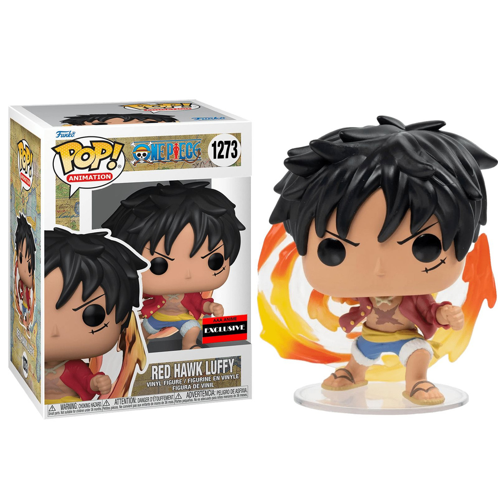 Фигурка Funko Pop! One Piece: Monkey D Luffy Red Hawk (Стикер AAA (Фанко  Поп Монки Д Луффи Удар Красного Ястреба из аниме Ван Пис Большой Куш))