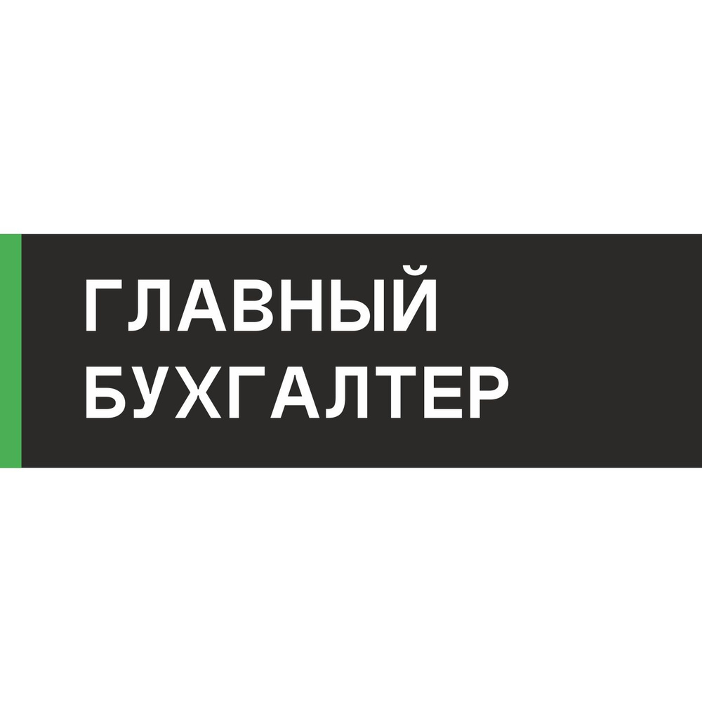 Табличка на дверь "Главный бухгалтер", ПВХ, интерьерная пластиковая табличка #1
