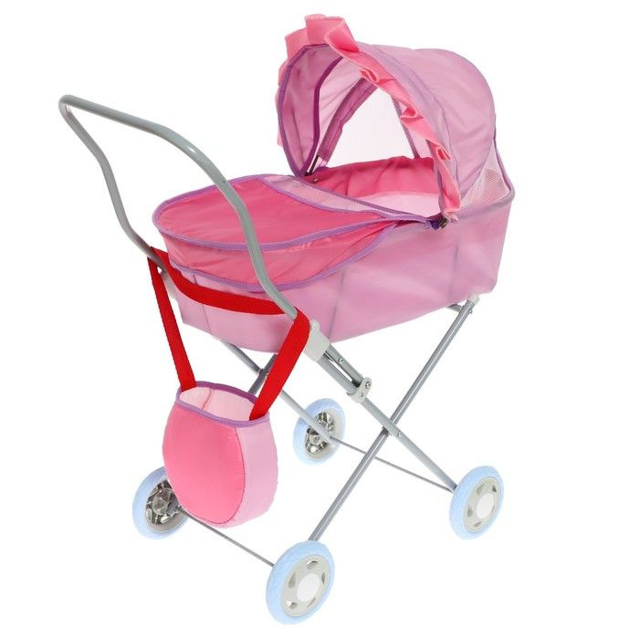 Коляска кукольная ном.2, цвет сиреневый с розовым - купить с доставкой ...