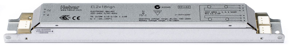 Электронный пуско-регулирующий аппарат (ЭПРА) Helvar EL2x18ngn 220-240V  #1