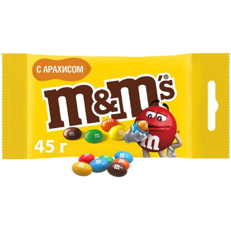 M&Ms Драже с арахисом 45г #1