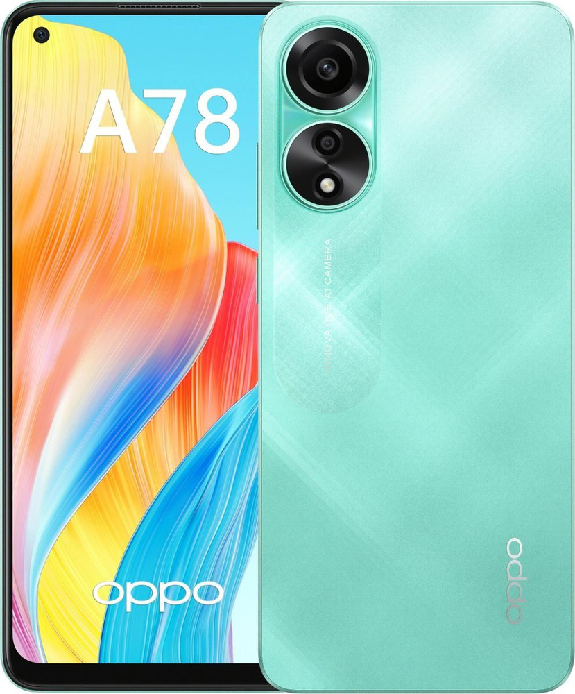 OPPO Смартфон A78 8/256 ГБ, зеленый