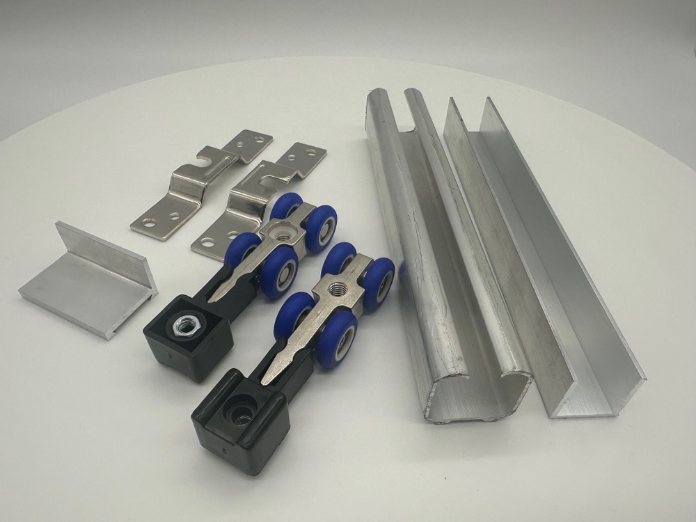 Комплект для межкомнатной раздвижной двери, 8 колёсиков, направляющая ...