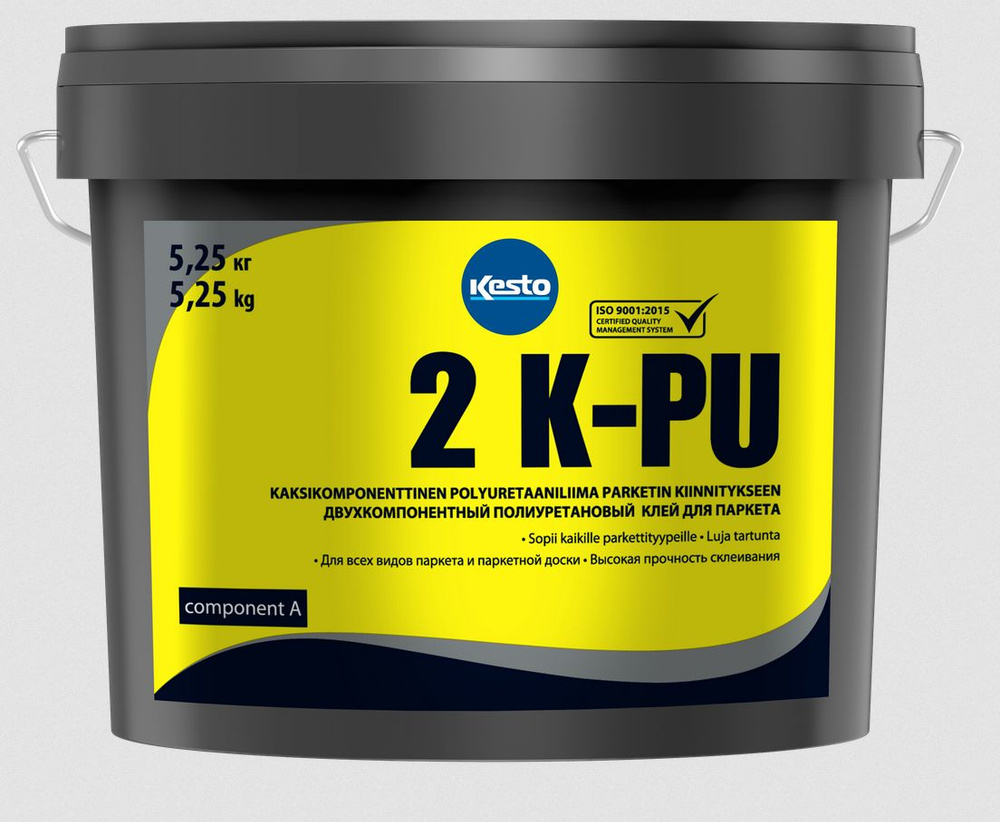Клей для паркета Kesto (Kiilto) 2K-PU полиуретановый двухкомпонентный 5,25кг+0,75кг  #1