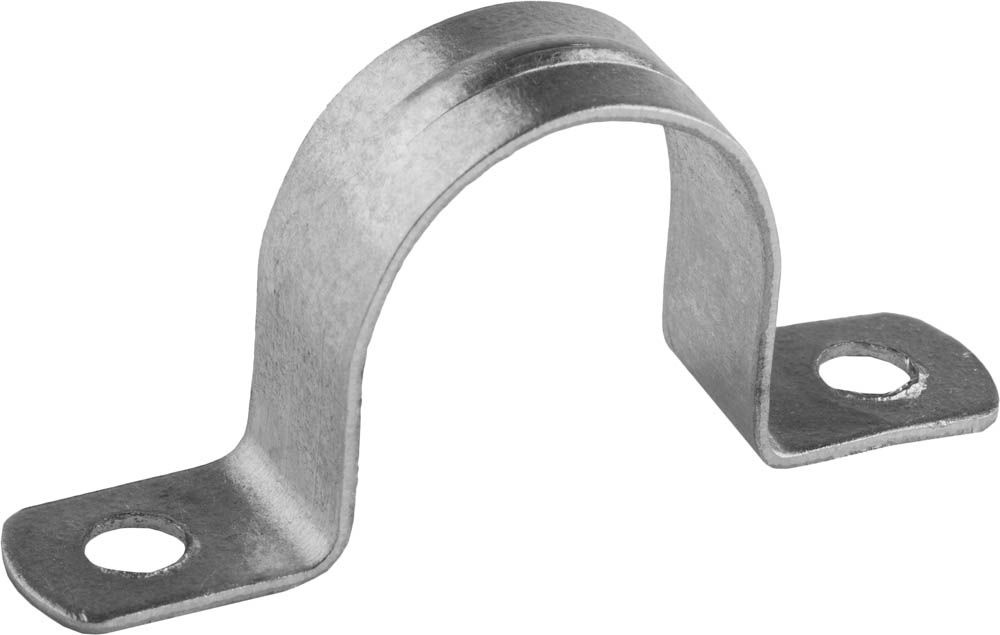 Скобы металлические СВЕТОЗАР D25 мм, 50 штук, для крепления металлорукава, двухлапковые, 60212-20-50 #1