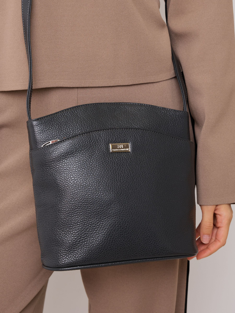 Сумка женская кросс боди, через плечо, из натуральной кожи, синяя ...