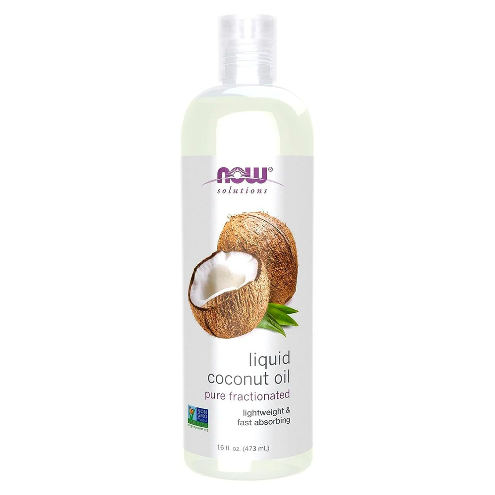NOW Foods, Жидкое кокосовое масло, чистое ректифицированное, 473 мл ...