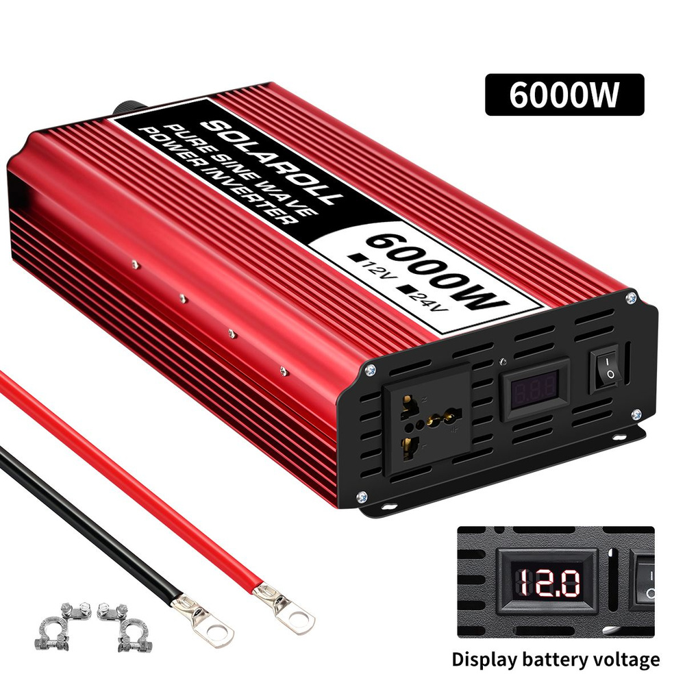 Чистая синусоида Инвертор автомобильный 12 220В, 2200 Вт (постоянная ...