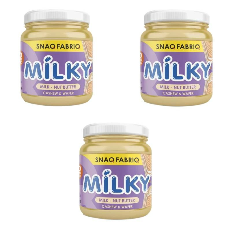 Паста молочно-ореховая с кешью и вафлей Milky без сахара, 250г (3шт)  #1