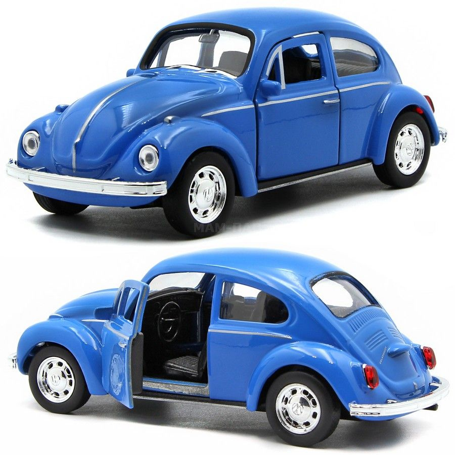 Машинка металлическая Welly 1:39 Volkswagen Beetle (Фольксваген Жук)  инерционная, двери открываются / Синий - купить с доставкой по выгодным  ценам в интернет-магазине OZON (986132170)