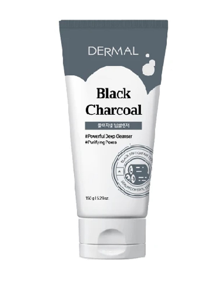 Dermal / Крем-пенка для умывания "Black Charcoal" с древесным углём 150 г  #1