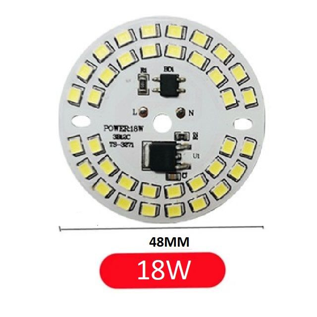 Алюминиевая круглая светодиодная плата (модуль) 18W 220V led smd 2835, белый холодный свет  #1