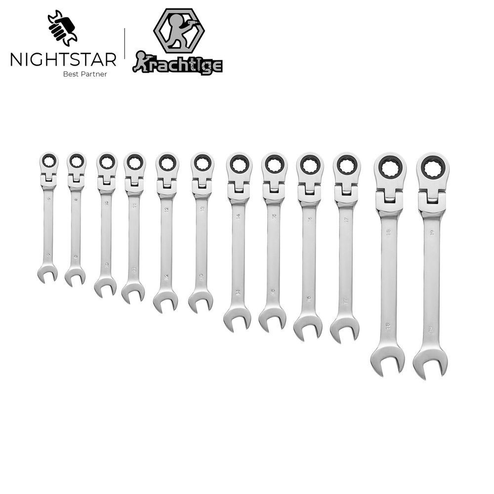 Гаечный ключ 6 мм, 7 8 9 10 11 12 13 14 15 16 17 18 19 реверсивный с ...