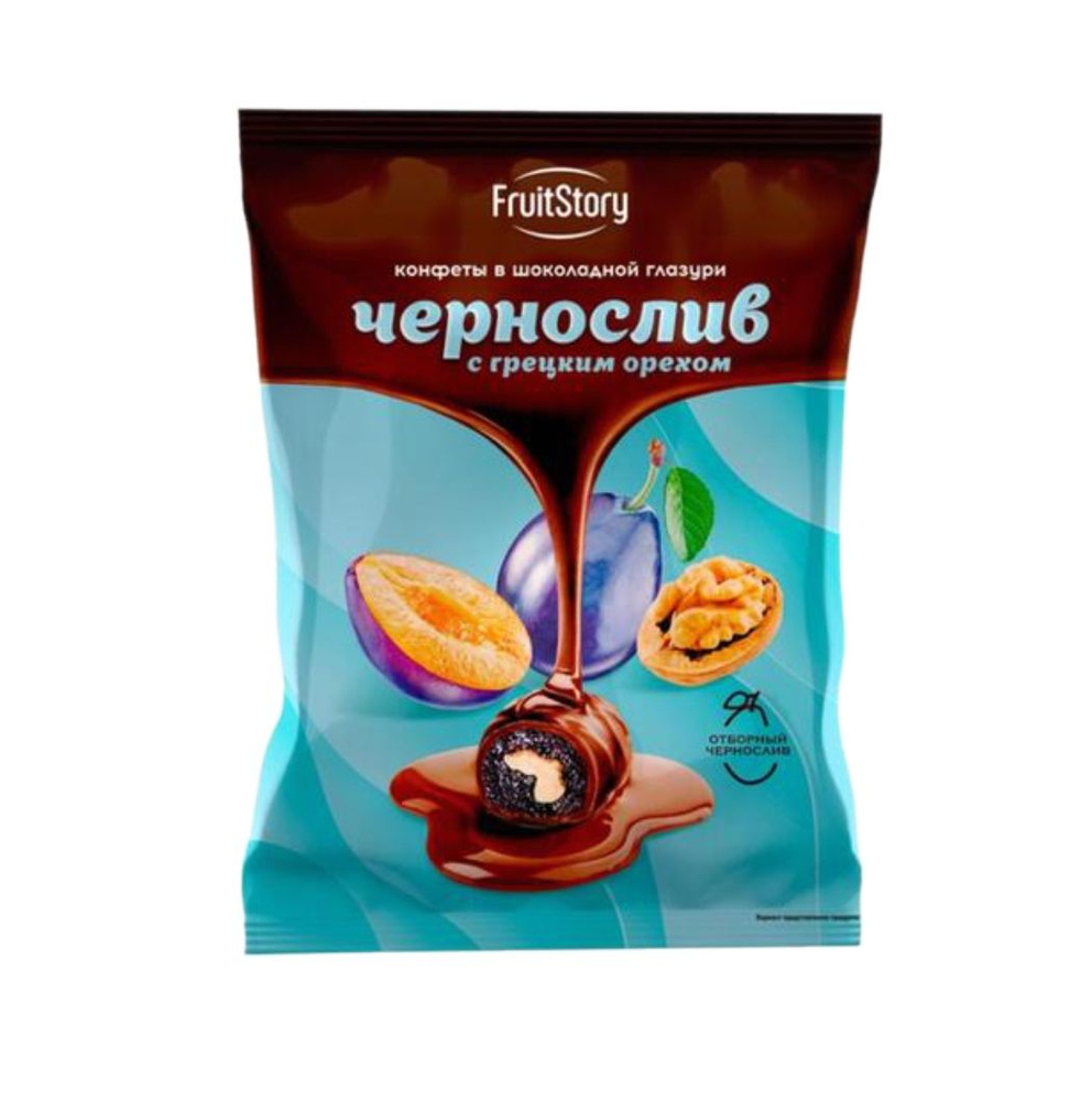 Конфеты ЧЕРНОСЛИВ с грецким орехом в шоколадной глазури (упаковка 0,5 кг)  #1