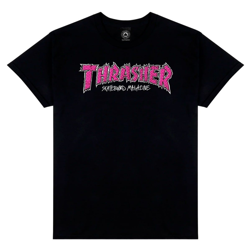Футболка THRASHER, размер 50, цвет черный, хлопок 100% - купить по ...