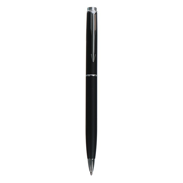 Ручка подарочная шариковая поворотная корпус черный матовый ЛОГО .