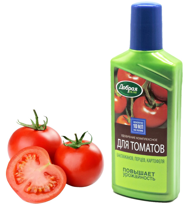 Удобрение ДОБРАЯ СИЛА для томатов, баклажанов, перцев 250 мл -  с .