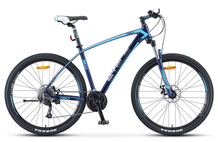 Велосипед горный STELS Navigator 760 MD 27.5" V010 21" Темно-синий ...
