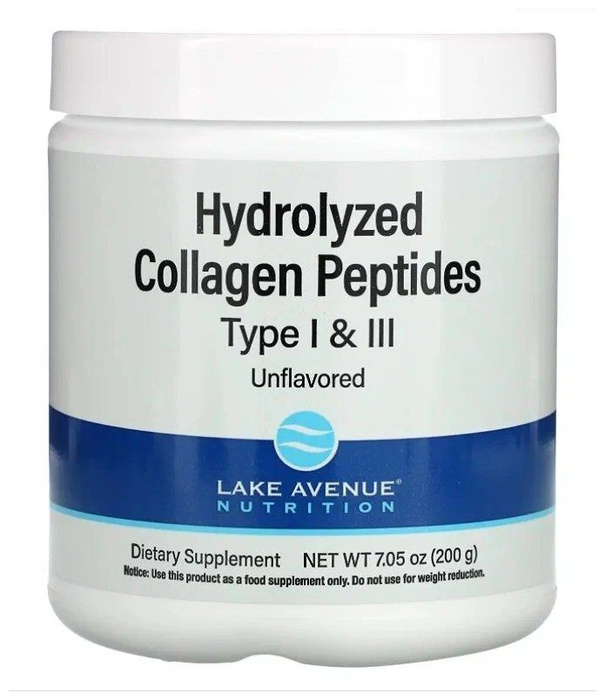 Гидролизованные Пептиды Коллагена 1 и 3 Типа (200г) Lake Avenue ...