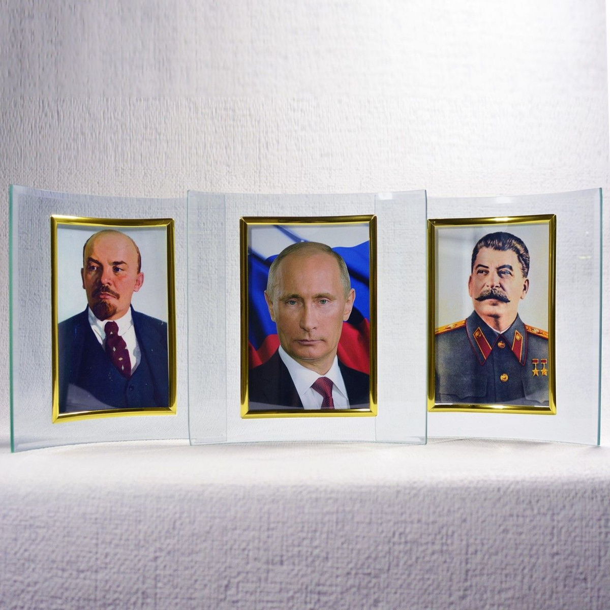 Портреты правителей СССР и России: Ленин В.И., Сталин И.В., Путин В.В ...