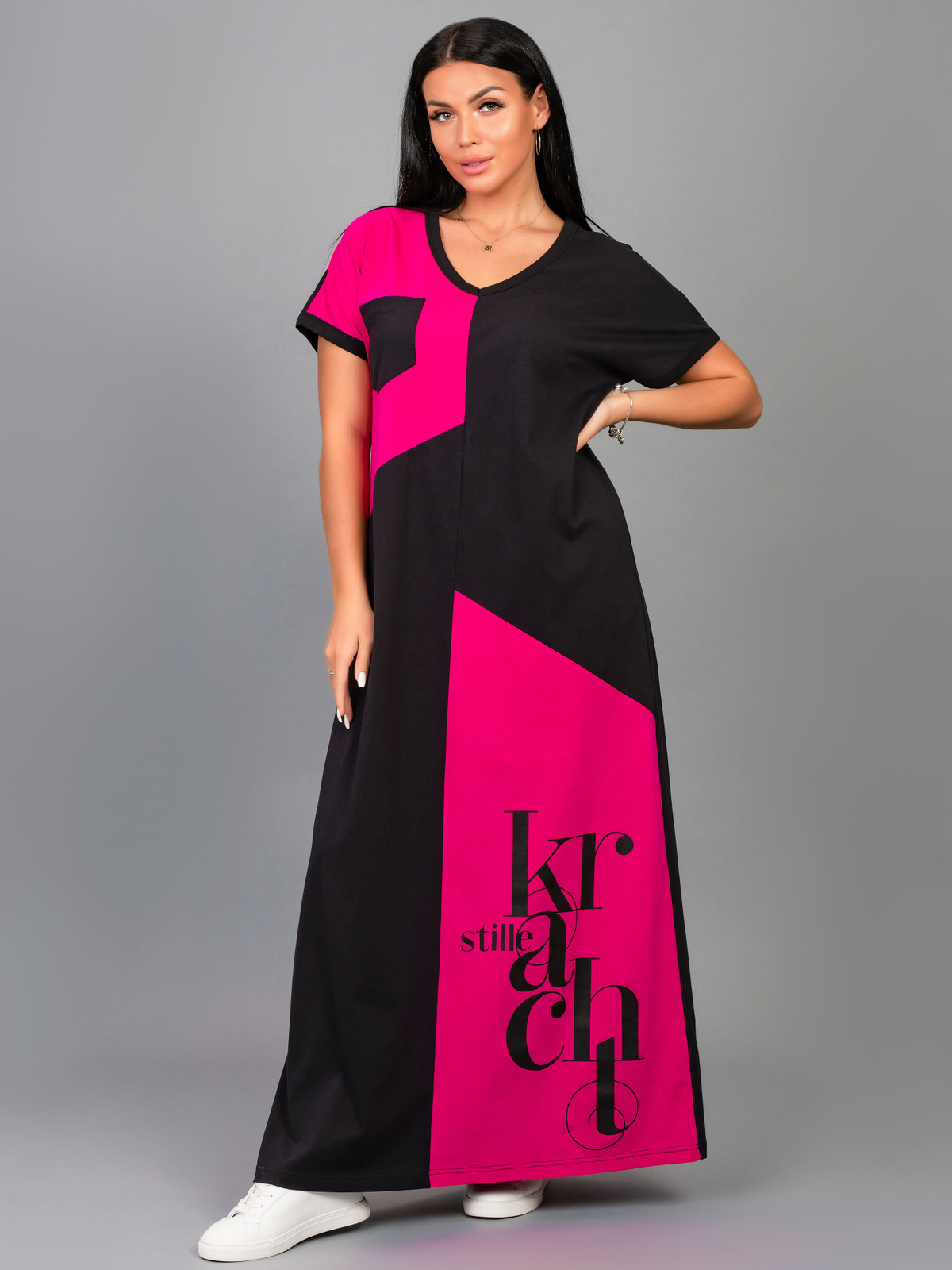 Платье женское длинное домашнее больших размеров ROYALTEX