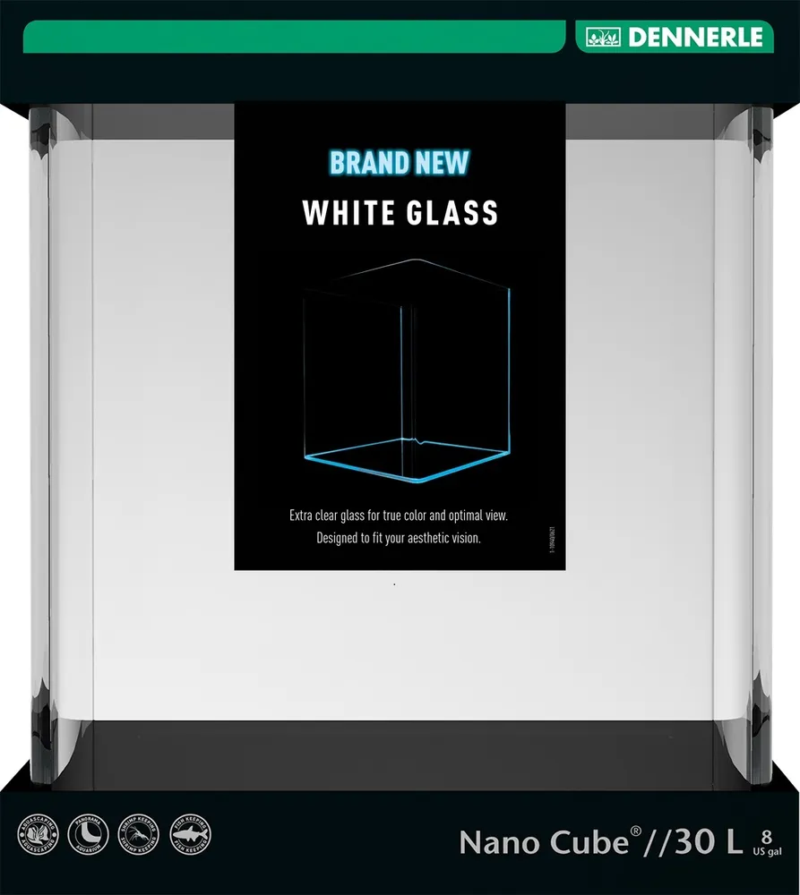Аквариум Dennerle Nanocube White Glass 30 литров, из осветленного стекла  #1