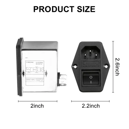 Клеммы под пайку IEC 320 C14 Фильтр + Держатель предохранителя для выключателя Boat