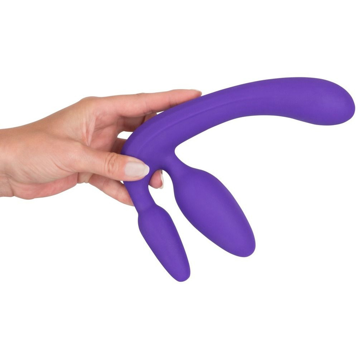 Классный безремневой Страпон с Уникальной Системой Крепления Bend Over Boyfrend Purple