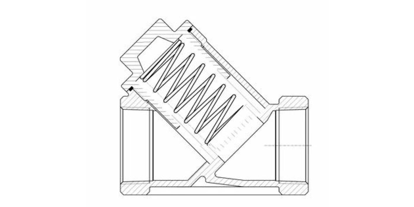Клапан обратный Ду 15, G 1/2 нержавеющий пружинный муфтовый Ру 40 AISI ...