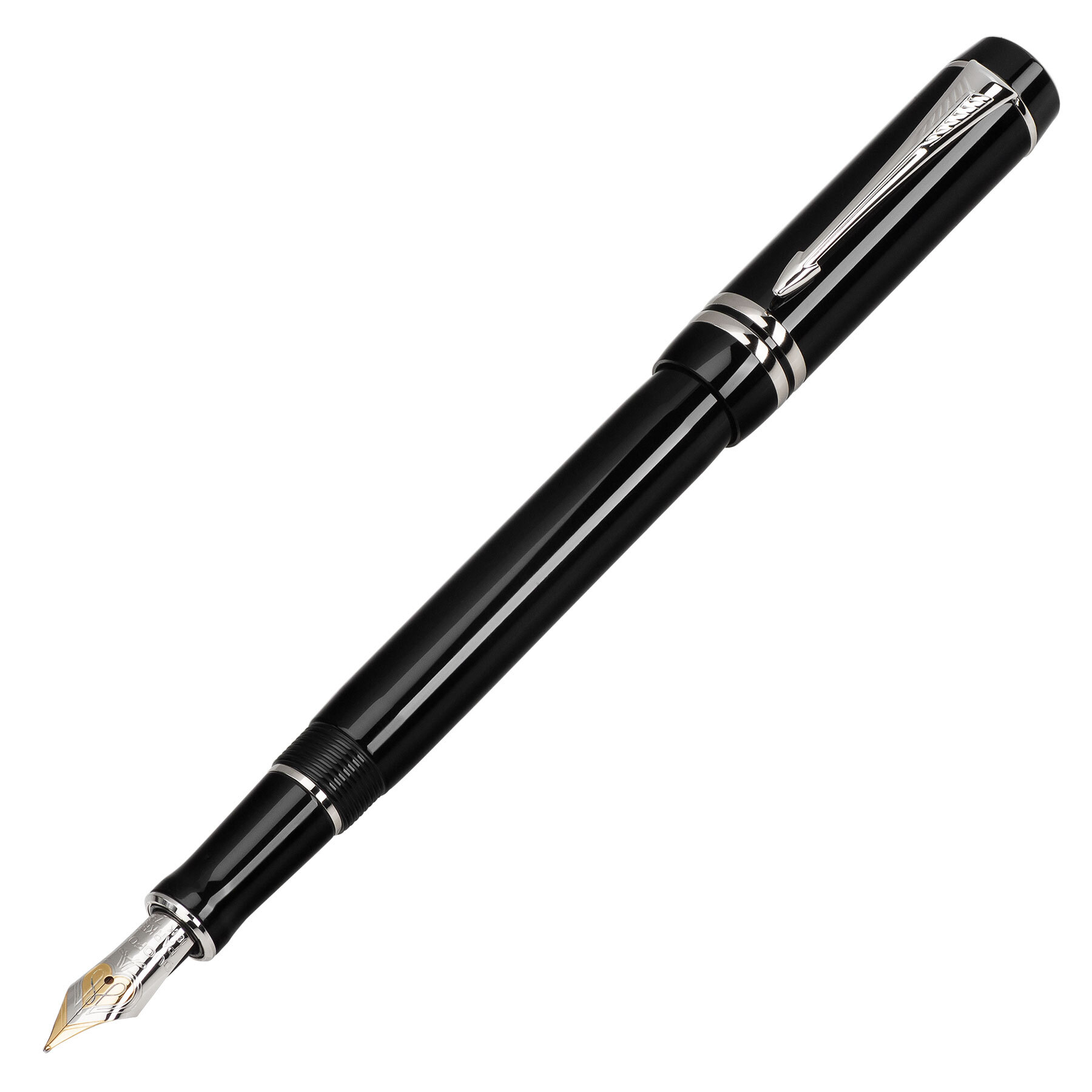 Перьевая ручка PARKER (Паркер) Duofold Black Platinum (S0690580 ...