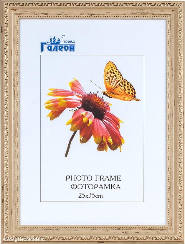 Фоторамка пластиковая 25 х 35 см, бежевая