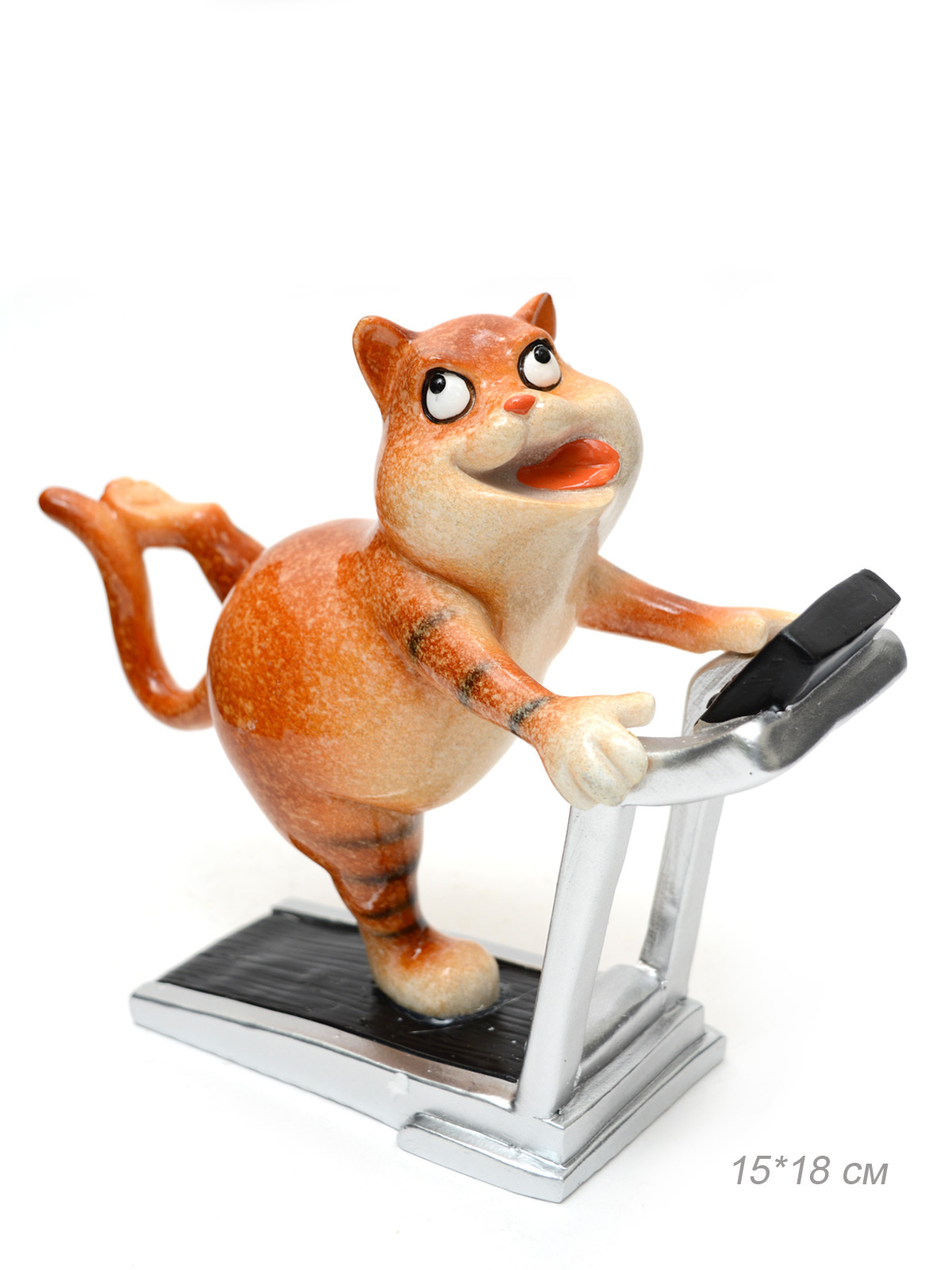 Статуэтка Кот спортсмен, полистоун, 15 см