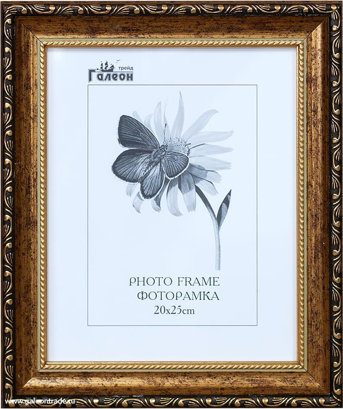 Фоторамка пластиковая 20 х 25 см, цвет бронза