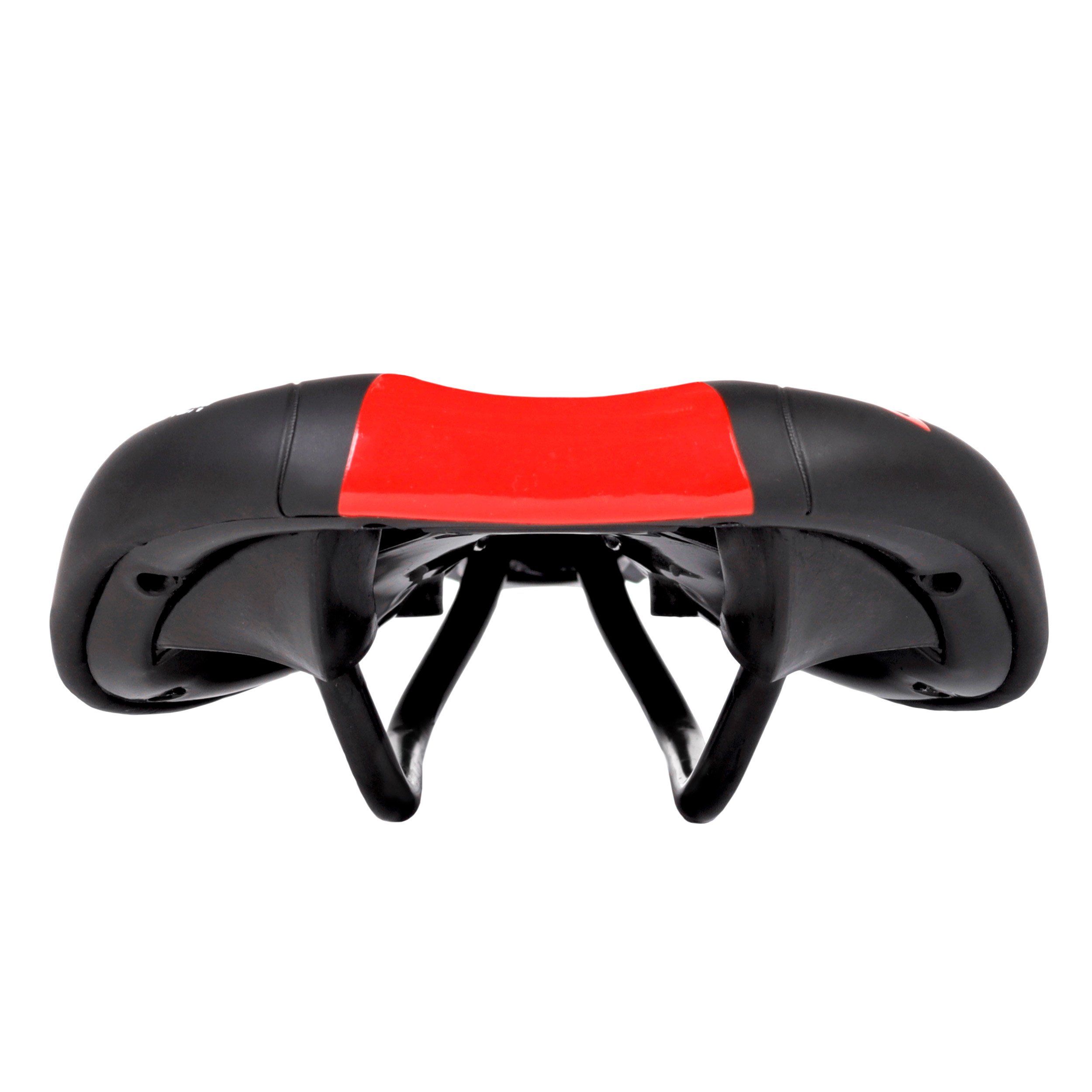 Седло велосипедное MTB COMIRON VINGEGAARD M049 270X140, технологии: DW, ED, полиуретан принтованный глянец, чёрный, красный Седло велосипедное MTB COMIRON VINGEGAARD M049 270X140, технологии: DW, ED, полиуретан принтованный глянец, чёрный, красный