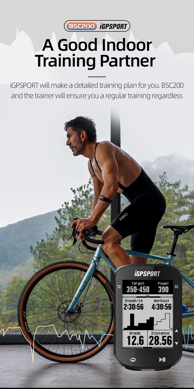 IGPSPORT BSC200 GPS Беспроводной Bluetooth Велокомпьютер - купить с ...