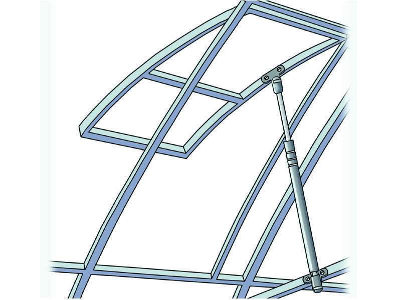 Газлифт для форточки теплицы