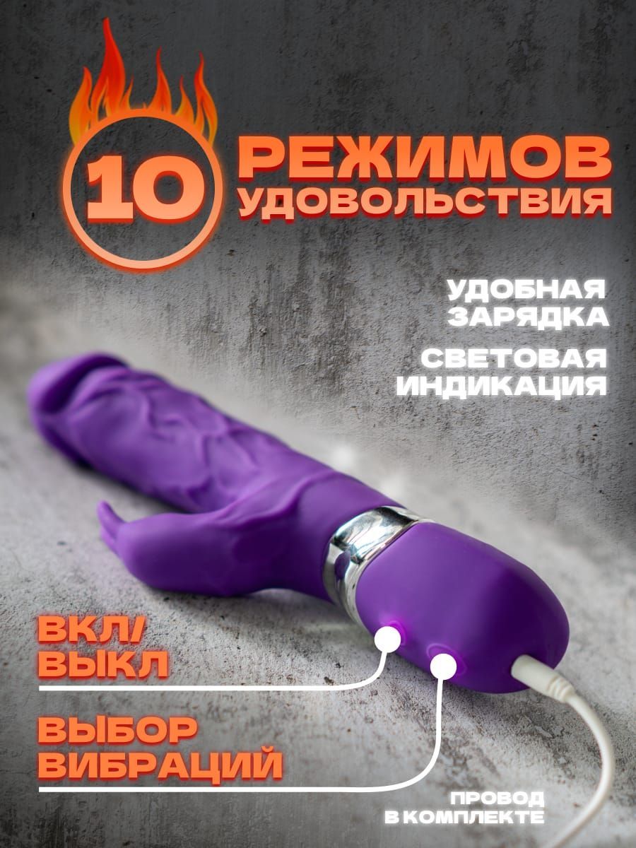 Вибратор VibroToys Фалос, фиолетовый, 24 см - купить с доставкой по  выгодным ценам в интернет-магазине OZON (1009771808)