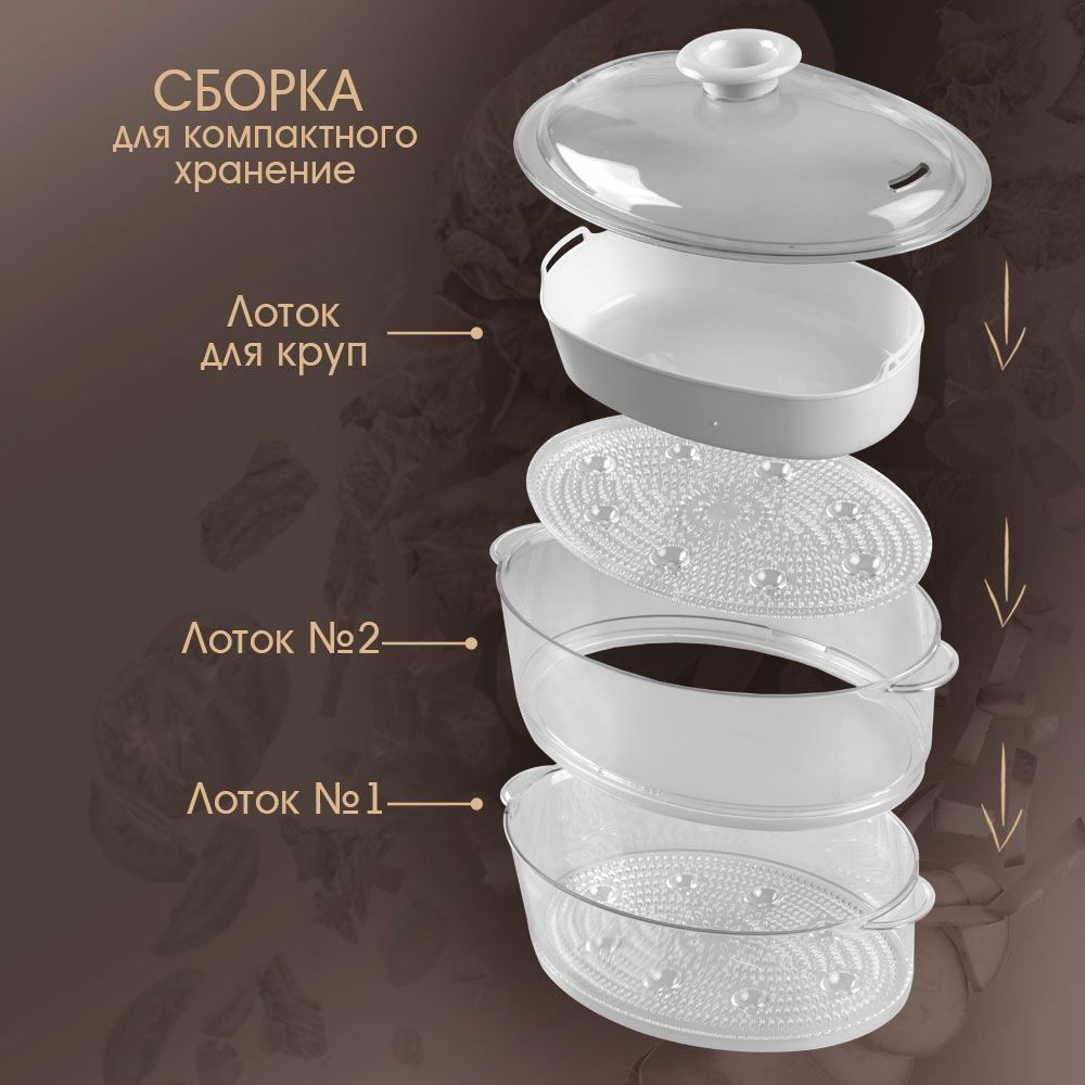 Пароварка электрическая Endever Vita 176, vita-176, 2 чаши с ...