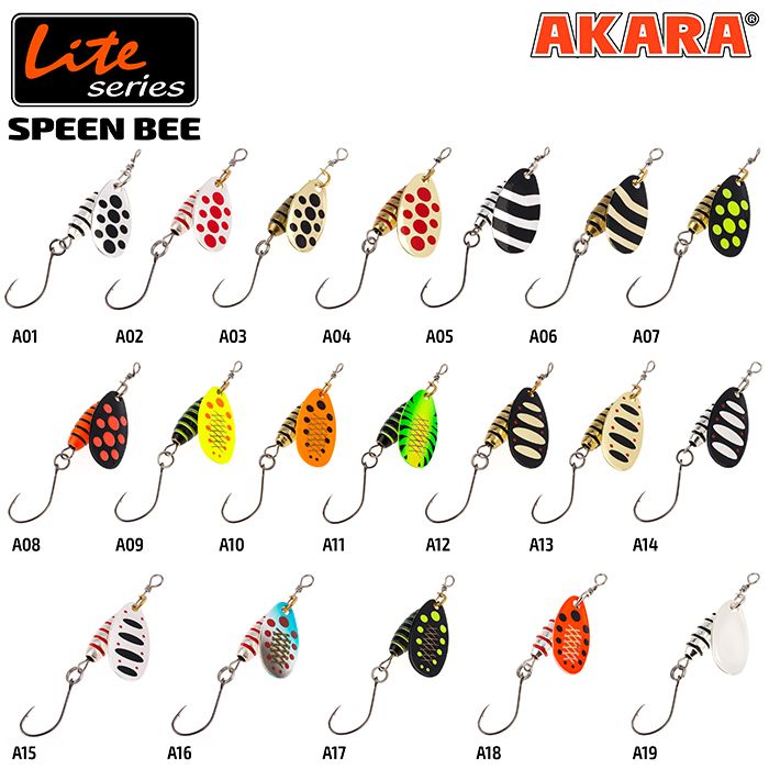 Блесна вращ. Akara Lite Series Spin Bee 2 5,5 гр. 1/5 oz. A08