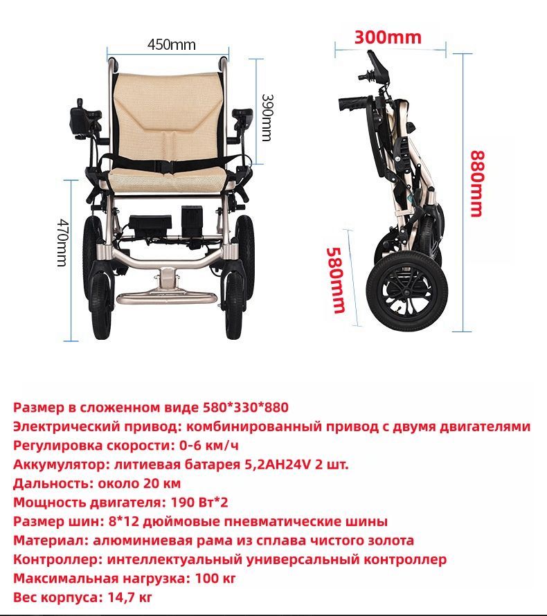 Размеры кресла коляски