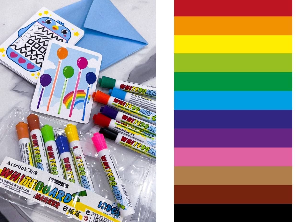 Набор маркеров для белой доски, магнитного планера, для развивающих ...