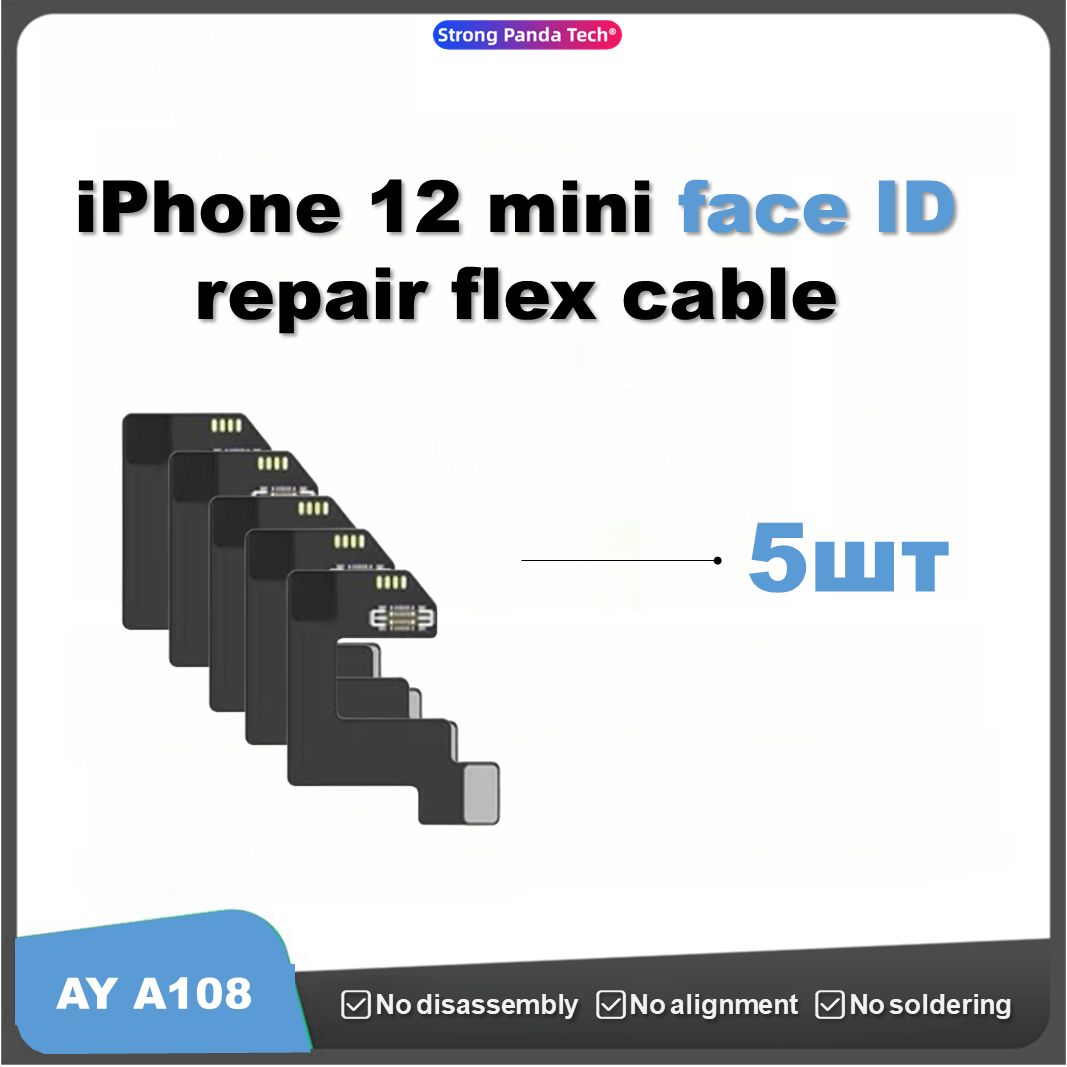 Программатор для iPhone,X-12 series face ID repair flex cable 7шт,Подходит  для AY A108,инструменты для ремонта телефона - купить с доставкой по  выгодным ценам в интернет-магазине OZON (1273983702)