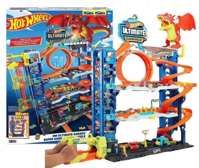 Hot Wheels City Игрушечный трек - Игровой набор с 4 уровнями