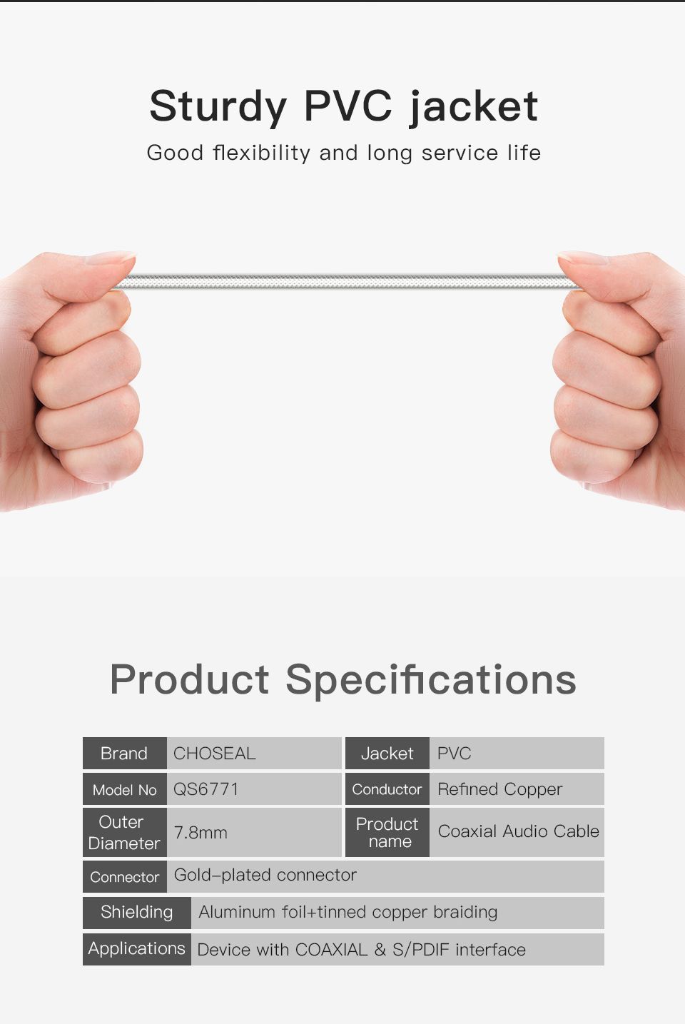 Кабель CHOSEAL QS6771 - купить по низкой цене в интернет-магазине OZON ...