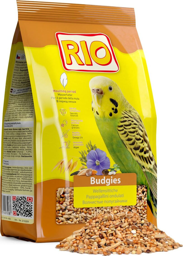 Rio Moulting Period Budgies / корм сухой Рио для волнистых попугайчиков Рацион в период линьки 500 г #1